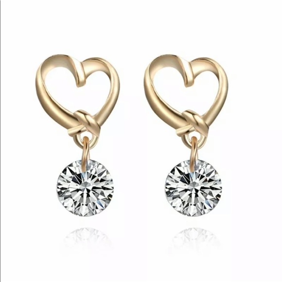 New Love Heart  Drop Dangle Ear Women Earrings - Picture 2 of 4